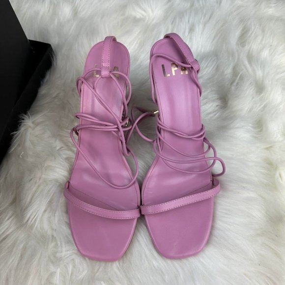LPA Mel Lace Up Sandal in Pink - Picture 4 of 8